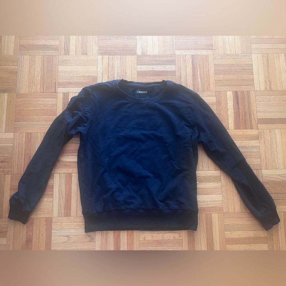 L’ AGENCE black sweatshirt womens size small